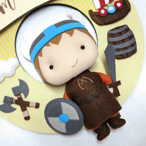 Guirlanda Porta de Maternidade Viking - Nome do Bebê