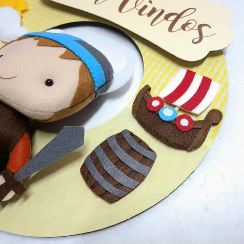 Guirlanda Porta de Maternidade Viking - Nome do Bebê