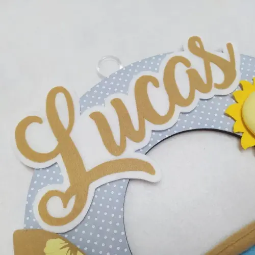 Guirlanda Surf Praia: Prancha, Fusca, Sol e Nuvem - Lucas