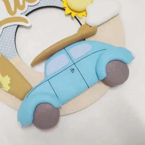 Guirlanda Surf Praia: Prancha, Fusca, Sol e Nuvem - Lucas