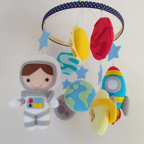 Guirlanda e Móbile Astronauta, Foguete e Planetas Bernardo