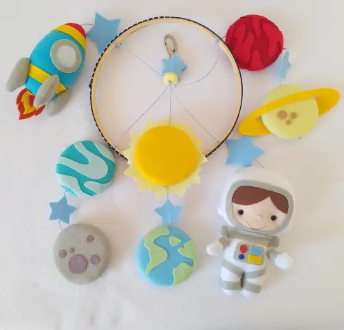 Guirlanda e Móbile Astronauta, Foguete e Planetas Bernardo