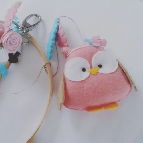 Móbile de Berço - Corujinhas Indiazinhas Boho