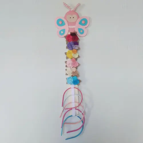 Porta Tiara, Laços e Fitas - Borboleta de Feltro