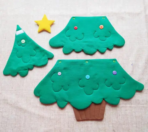 Árvore de Natal Interativa de Feltro Montessori Tam P.1