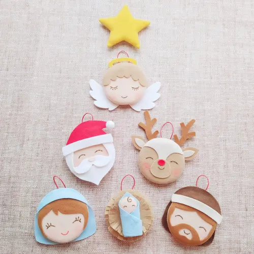 Árvore de Natal Interativa de Feltro Montessori Tam P.1