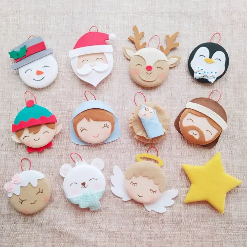 Árvore de Natal Montessori Interativa de Feltro Tamanho M