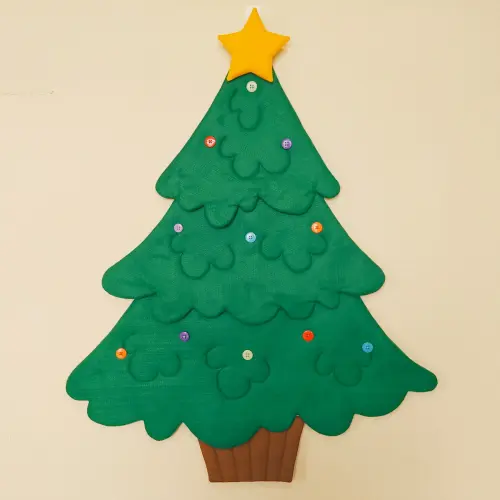 Árvore de Natal Montessori Interativa de Feltro Tamanho M