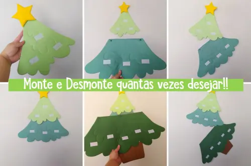 Árvore de Natal de Feltro com Velcro Montessori Tamanho M