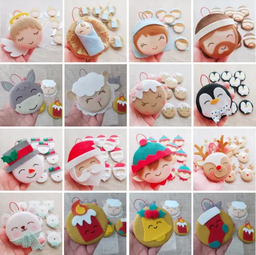 Árvore de Natal Interativa Montessori G - Feltro com Velcro