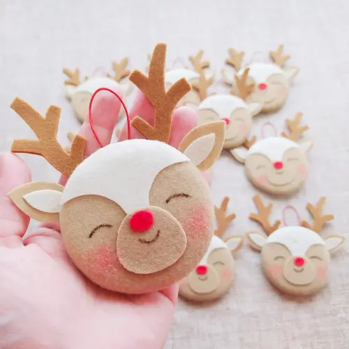 Bolinhas de Natal de Feltro - 12 Unidades