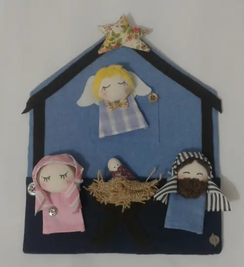 Presépio de Dedoches 006 - Decoração de Natal