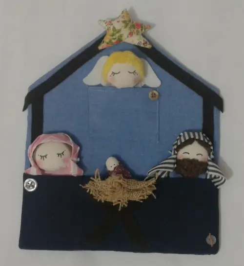 Presépio de Dedoches 006 - Decoração de Natal