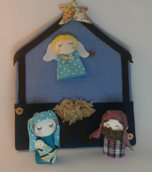 Presépio de Dedoches 007 - Decoração de Natal