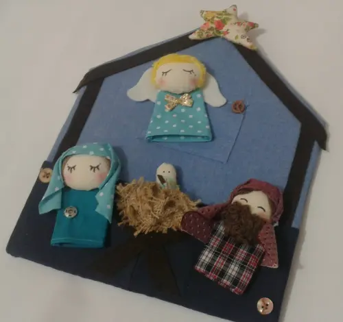 Presépio de Dedoches 007 - Decoração de Natal