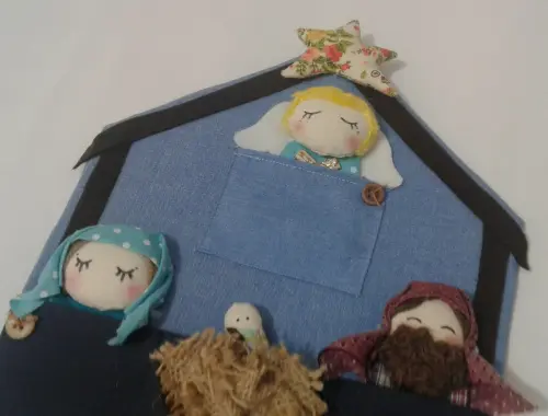 Presépio de Dedoches 007 - Decoração de Natal