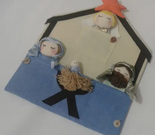 Presépio de Dedoches 009 - Decoração de Natal