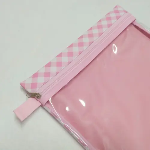 2 Saquinhos Organizadores para Roupa - Xadrez Rosa