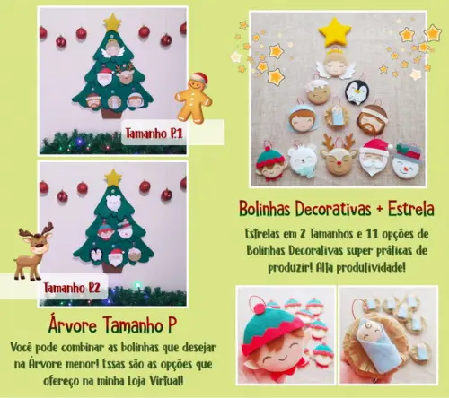 Apostila Árvore de Natal Interativa + Bolinhas Decorativas