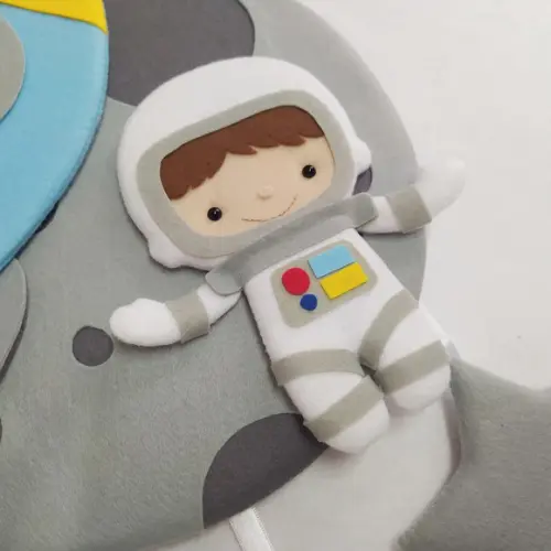 Enfeite Porta Maternidade Lua, Astronauta, Foguete - Matheus