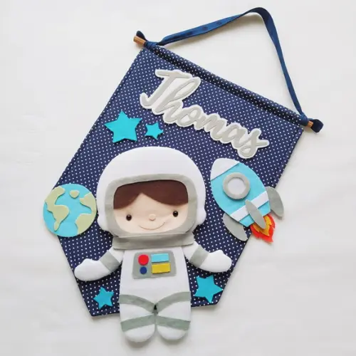 Flâmula + Móbile Astronautas, Foguetes e Planetas - Thomas