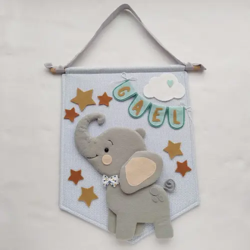 Flâmula Maternidade Elefante e as Estrelas - Gael