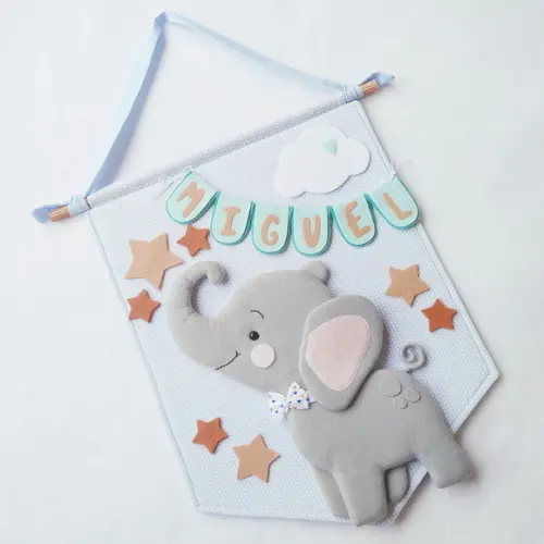 Flâmula Maternidade Elefante e as Estrelas - Miguel