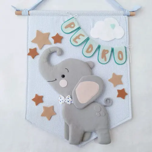 Flâmula Maternidade Elefante e as Estrelas - Pedro