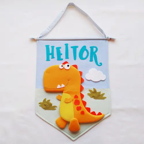 Flâmula Porta de Maternidade Dinossauro - Heitor