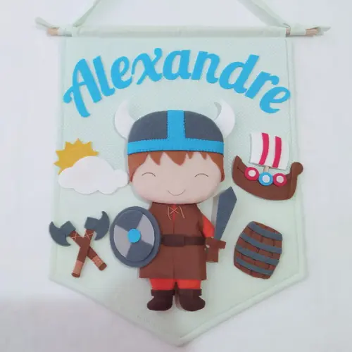 Flâmula Porta de Maternidade Viking - Alexandre