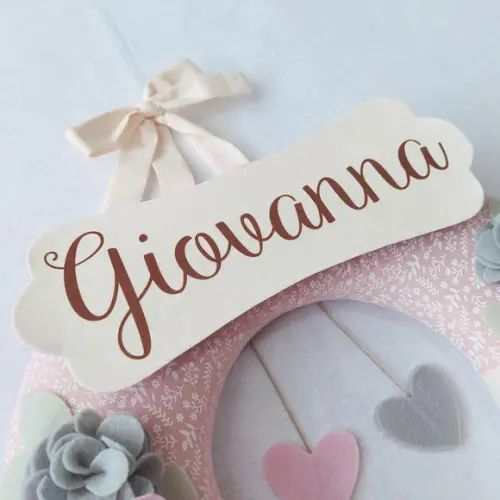 Guirlanda + Móbile Musical Pássaros Cinza e Rosa - Giovanna