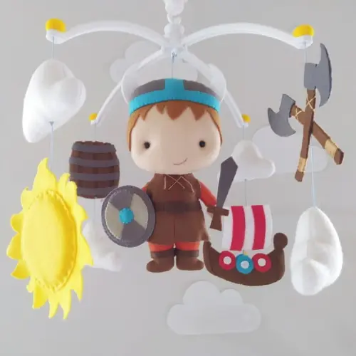 Guirlanda Maternidade e Móbile Musical Viking - Benjamin