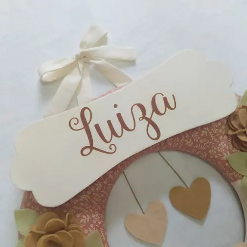 Guirlanda Maternidade Passarinhos com 3 Filhotes - Luiza