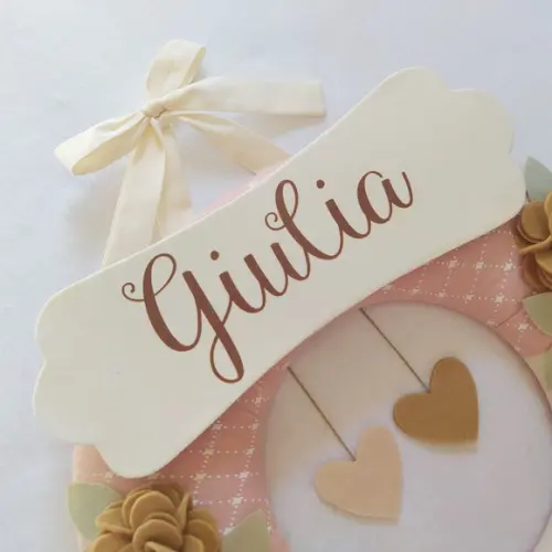 Guirlanda Passarinhos de Feltro Maternidade Nude - Giulia