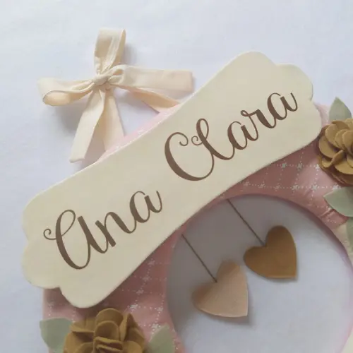 Guirlanda Passarinhos de Feltro Maternidade Nude Ana Clara