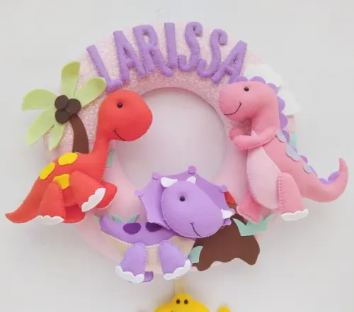 Guirlanda Porta de Maternidade Dinossauros - Larissa