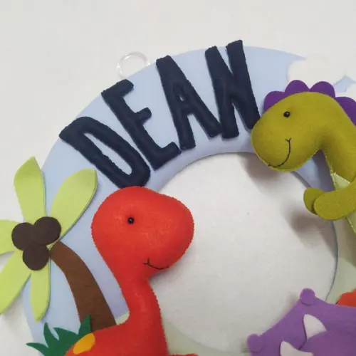 Guirlanda Porta de Maternidade Dinossauros de Feltro - Dean