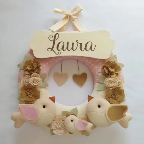 Guirlanda Porta de Maternidade Passarinhos Laura