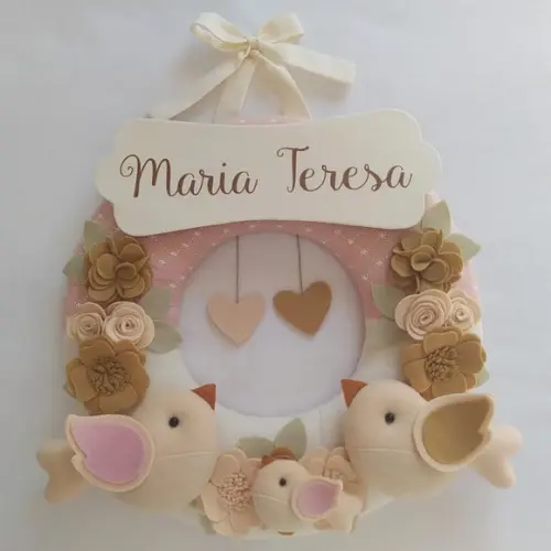 Guirlanda Porta de Maternidade Passarinhos Maria Teresa