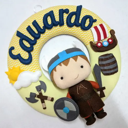 Guirlanda Porta de Maternidade Viking - Eduardo