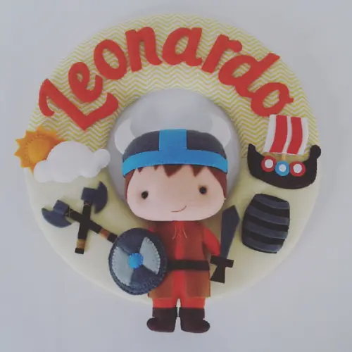 Guirlanda Porta de Maternidade Viking - Leonardo