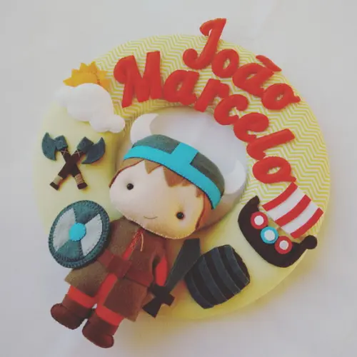 Guirlanda Porta de Maternidade Viking - Nome Composto