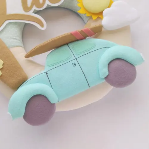 Guirlanda Surf ou Praia: Prancha, Fusca, Sol e Nuvem - Luca