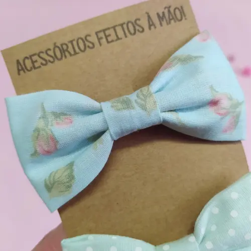 Kit 3 Laços Borboleta e Libélula - Florais e Poá