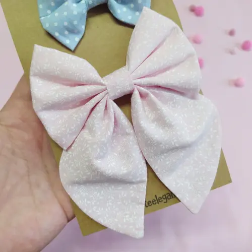 Kit 3 Laços Isa P, Libélula e Bella m - Cinza, Azul e Rosa
