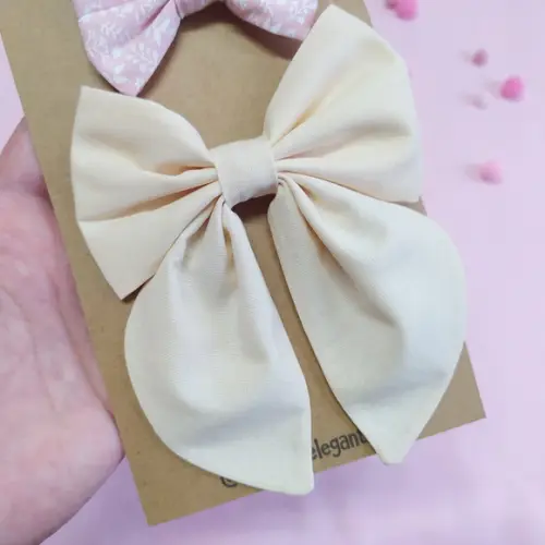 Kit 3 Laços Isa P, Libélula e Bella m - Verde, Rosa e Creme