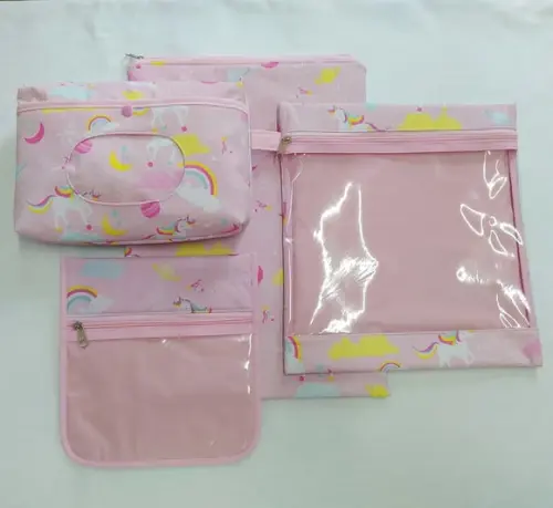 Kit Creche Escolinha para Organização - Unicórnio Rosa