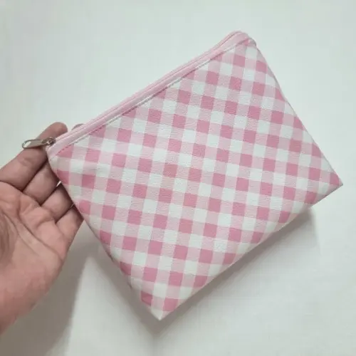 Kit Escolinha Creche para Organização - Xadrez Rosa