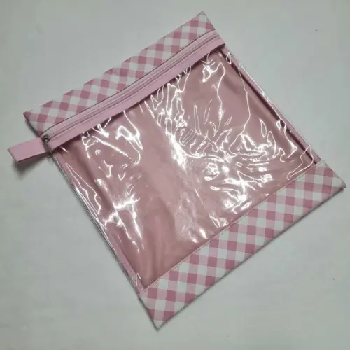 Kit Escolinha Creche para Organização - Xadrez Rosa