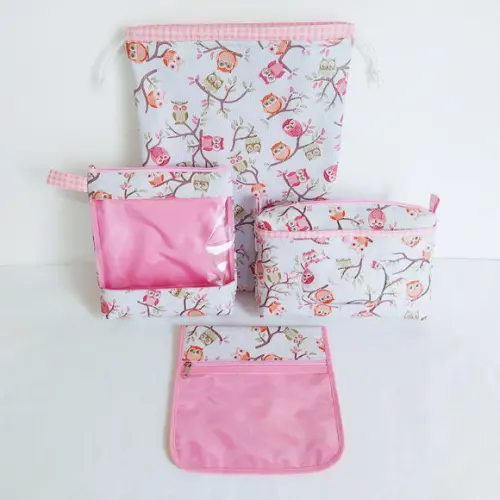 Kit Organização Bolsa do Bebê Maternidade - Corujinhas